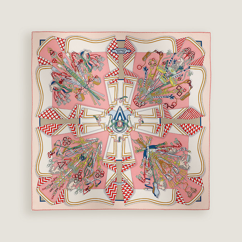 2025春夏人気 *HERMES* シルクスカーフ Bouquets Sellier カレ70 Bouquets Sellier scarf 70 | Hermès Mainland China